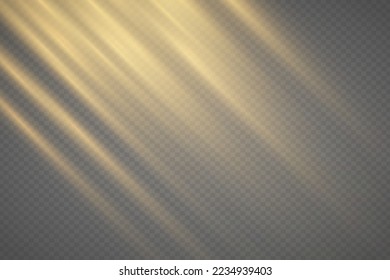 White glowing light burst explosion on transparent background. Vector illustration light effect decoration with ray. Bright star. Translucent shine sun, bright flare. Center vibrant flash