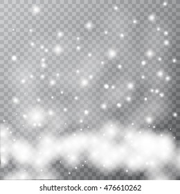White glowing light burst explosion with transparent. Vector illustration for cool effect decoration with ray sparkles. Bright star. Transparent shine gradient glitter, bright flare. snow and smoke.