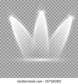 White glowing light burst explosion with transparent. Vector illustration for cool effect decoration with ray sparkles. Bright star. Transparent shine gradient glitter, flare. Glare texture.