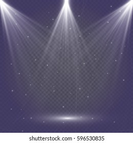 White glowing light burst explosion with transparent. Vector illustration for cool effect decoration with ray sparkles. Bright star. Transparent shine gradient glitter, bright flare. Glare texture.