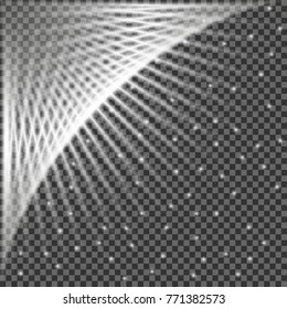 White glowing light burst explosion with transparent.