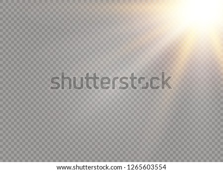 White glowing light burst explosion on transparent background. Vector illustration light effect decoration with ray. Bright star. Translucent shine sun, bright flare. Center vibrant flash