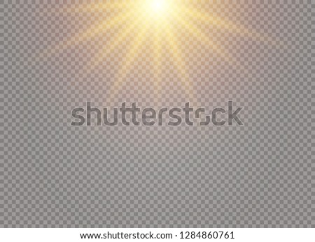 White glowing light burst explosion on transparent background. Vector illustration light effect decoration with ray. Bright star. Translucent shine sun, bright flare. Center vibrant flash