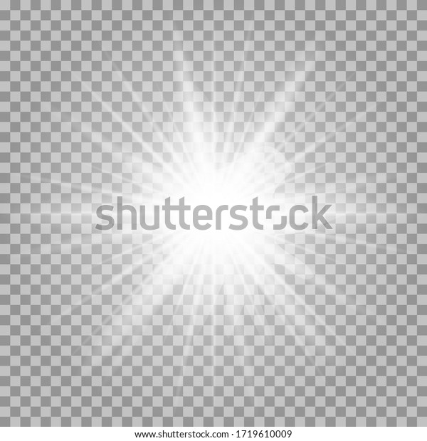 White glowing light burst explosion transparent.\
Vector illustration for cool effect decoration with ray sparkles.\
Bright star. Transparent shine gradient glitter, bright flare.\
Glare texture.