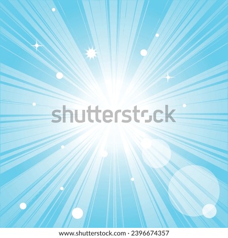White glowing light burst of radiation