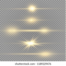 White glowing light explodes on a transparent background. Sparkling magical dust particles. Bright Star. Transparent shining sun, bright flash. Vector sparkles. To center a bright flash.