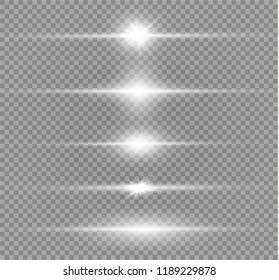 White glowing light explodes on a transparent background. Sparkling magical dust particles. Bright Star. Transparent shining sun, bright flash. Vector sparkles. To center a bright flash.