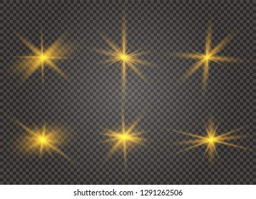 White glowing light explodes on a transparent background. Sparkling magical dust particles. Bright Star. Transparent shining sun, bright flash
