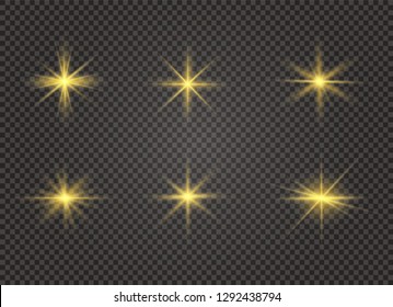 White glowing light explodes on a transparent background. Sparkling magical dust particles. Bright Star. Transparent shining sun, bright flash