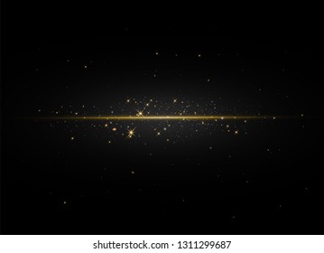 White glowing light explodes on a transparent background. Sparkling magical dust particles. Bright Star. Transparent shining sun, bright flash. Vector sparkles. To center a bright flash.