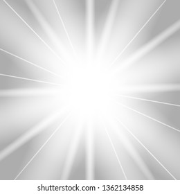 White glowing light explodes on a transparent background. with ray. Transparent shining sun, bright flash.Glow light effect. Star burst with sparkles.