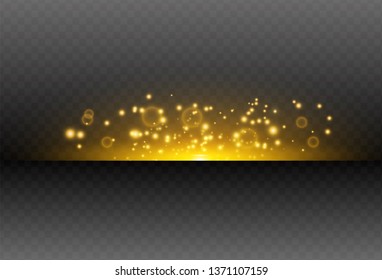 White glowing light explodes on a transparent background. Sparkling magical dust particles. Bright Star. Transparent shining sun, bright flash. Vector sparkles. dust bright flash.
