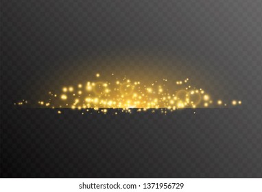 White glowing light explodes on a transparent background. Sparkling magical dust particles. Bright Star. Transparent shining sun, bright flash. Vector sparkles. dust bright flash.