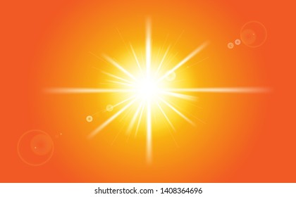 White glowing light explodes on a transparent background. Sparkling magical dust particles. Bright Star. Transparent shining sun, bright flash. Vector sparkles.