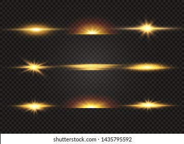 White glowing light explodes on a transparent background. Sparkling magical dust particles. Bright Star. Transparent shining sun, bright flash. Vector sparkles. To center a bright flash.
