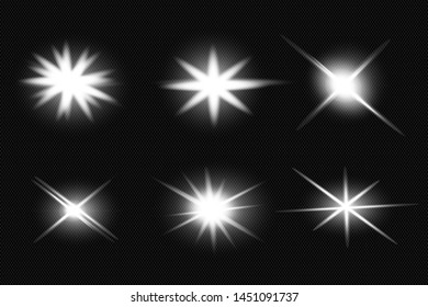 Glowing White Light Effect Vector Illustration Stock Vector (Royalty ...