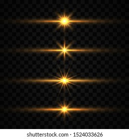 White glowing light explodes on a transparent background. Sparkling magical dust particles. Bright Star. Transparent shining sun, bright flash. Vector sparkles. To center a bright flash. 