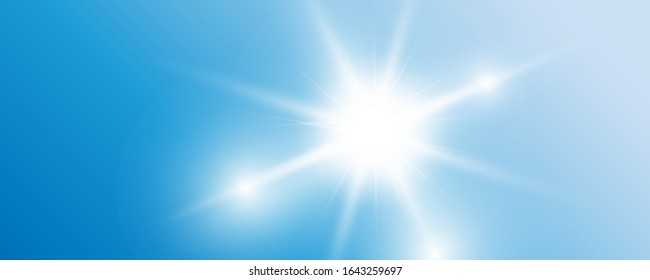 White glowing light explodes on a transparent background. Sparkling magical dust particles. Bright Star. Transparent shining sun, bright flash. Vector sparkles. To center a bright flash.