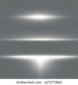 White glowing light explodes on a transparent background. To center a bright flash. Sparkling magical dust particles. Bright Star. Transparent shining sun, bright flash. Vector sparkles. 