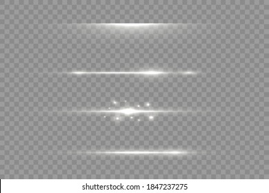 La luz blanca brillante explota sobre un fondo transparente. Centrar un flash brillante. Parpadeando mágicas partículas de polvo. Estrella brillante. Sol brillante transparente, brillante. El vector brilla. 