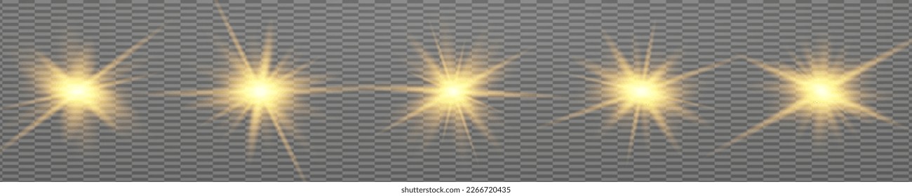 White glowing light explodes on a transparent background. Sparkling magical dust particles. Bright Star. Transparent shining sun, bright flash