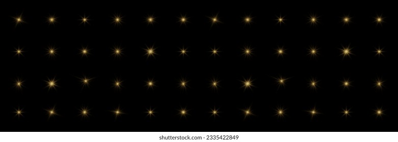 White glowing light explodes on a transparent background. Shiny magical dust particles. Bright Star. Transparent shining sun, bright flash. Vector sequins.