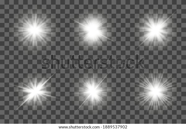\
White glowing\
light flashes with transparent. Vector illustration for decorating\
cool effect with sequins rays. Bright Star.\
Transparent\
background, bright\
flash.