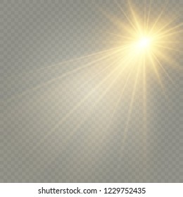 White glowing light.Vector transparent sunlight special lens flare effect. Bright beautiful star. Light from the rays.