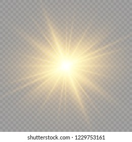 White glowing light.Vector transparent sunlight special lens flare effect. Bright beautiful star. Light from the rays.