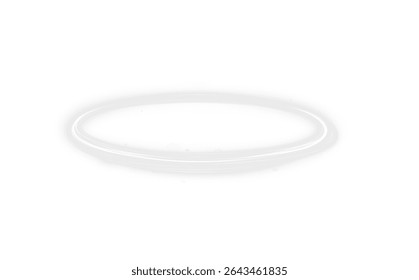 White, glowing, ring, circle, neon form a magical spiral. This PNG Overlay features glowing motion and modern energy. Transparent PNG design perfect for futuristic visual effects.