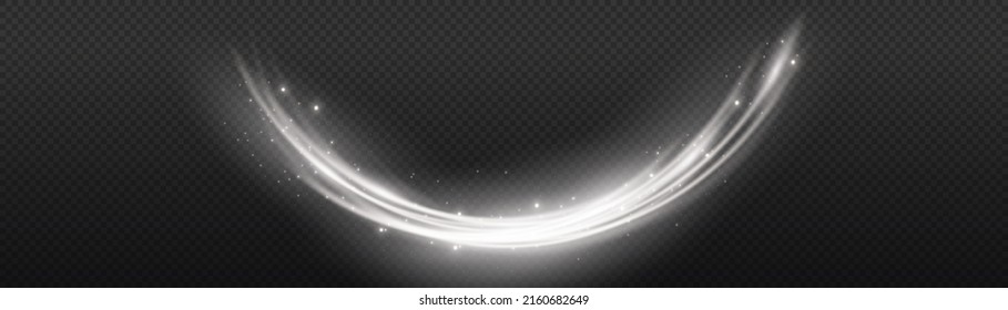 White glowing shiny lines effect vector background. Luminous yellow lines of speed. Light glowing effect. Abstract motion lines. Light trail wave, fire path trace line, car lights, optic fiber and inc