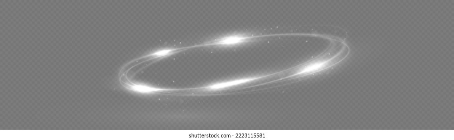 White glowing shiny lines effect vector background. Luminous white lines of speed. Light glowing effect. Light trail wave, fire path trace line and incandescence curve twirl.