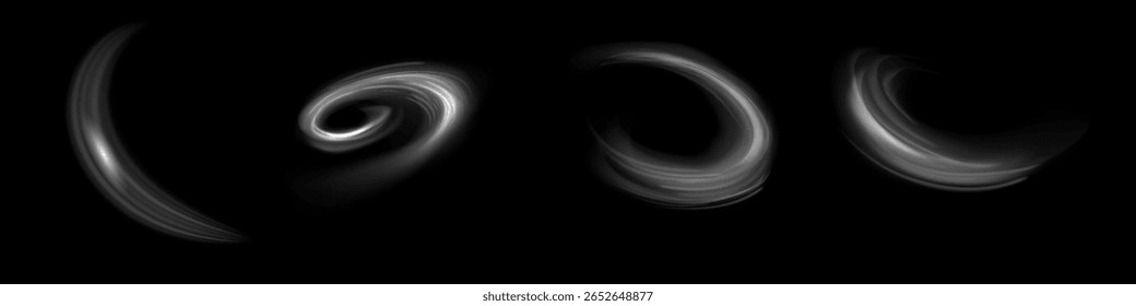 Fundo de vetor de efeito de linhas brilhantes brilhantes e brilhantes brancas. Linhas brancas luminosas de velocidade. Efeito de brilho claro. Onda de rastro leve, linha de rastro de fogo e incandescência