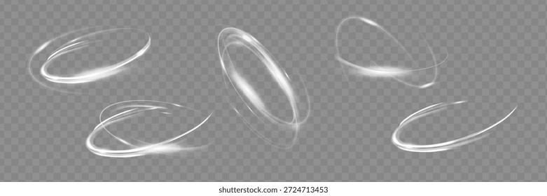 Fundo de vetor de efeito de linhas brilhantes brilhantes e brilhantes brancas. Linhas brancas luminosas de velocidade. Efeito de brilho claro. Onda de rastro leve, linha de rastro de fogo e giro curva de incandescência.