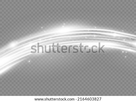 White glowing shiny lines effect vector background. Luminous yellow lines of speed. Light glowing effect. Abstract motion lines. Light trail wave, fire path trace line, optic fiber and inc