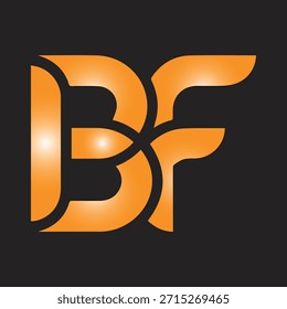 Logotipo de Vector brillante blanco que combina B y F, 