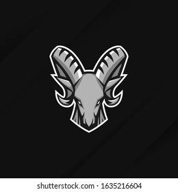 white goat logo vector design 