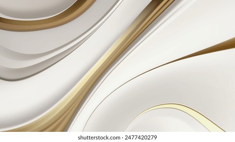 White Gold Background realistic luxury background . Vector illustration 
