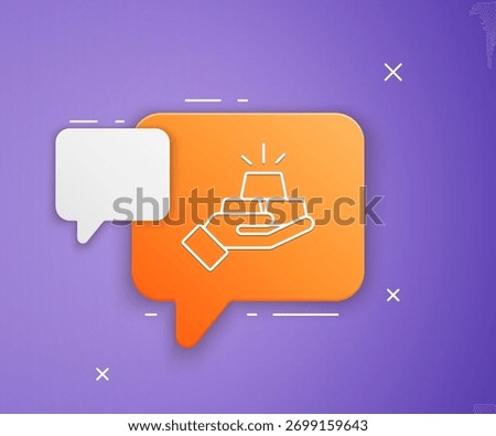 White Gold bars icon isolated on purple background. Banking business concept. Orange speech bubble symbol. Vector