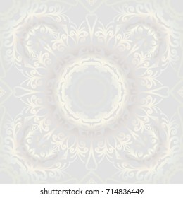 white gold color seamless background with floral design. vector illustration.