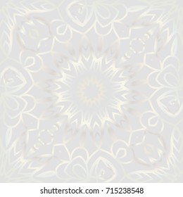 white gold color seamless background with floral design. vector illustration.