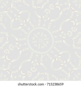 white gold color seamless background with floral design. vector illustration.