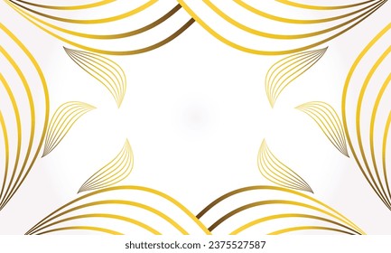 fondo floral dorado blanco con diseño de adorno floral y de hoja