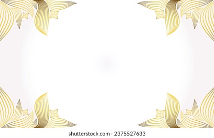 fondo floral dorado blanco con diseño de adorno floral y de hoja