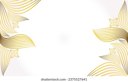 fondo floral dorado blanco con diseño de adorno floral y de hoja
