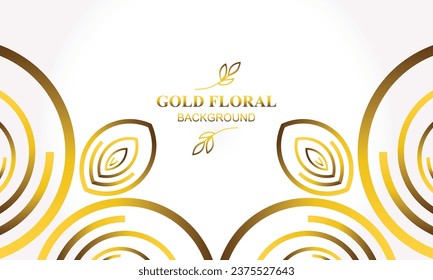 white gold floral background with floral and leaf ornament design