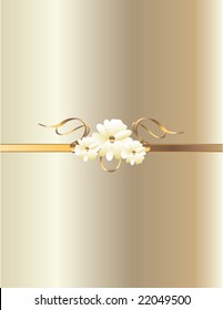 White gold flower background - vector (part of set - available in portfolio)