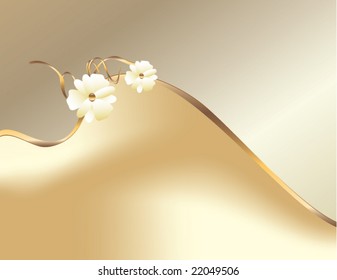 White gold flower design - vector (part of set - available in portfolio)