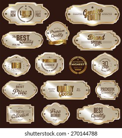 White gold framed labels