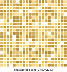 White And Gold Geometric Background Or Texture Made Of  Squares